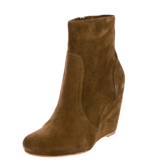 JOIE Oakley Suede Wedge Bootie in Olive, Size 41 - Picture 7 of 15